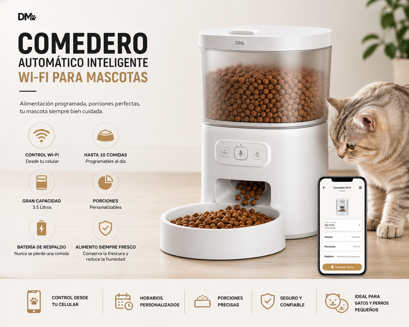Comedero Inteligente Wi-Fi para Mascota