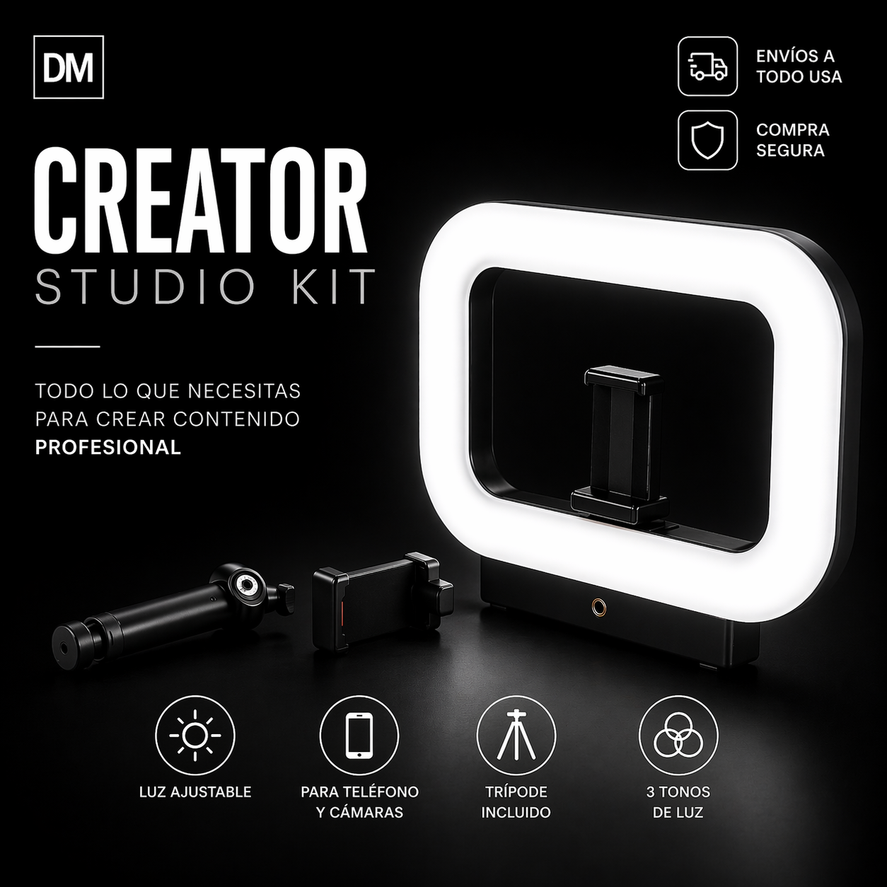 Creator Studio Kit – Luz LED Multiuso